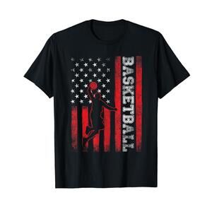 Basketball - Usa American Flag Sports Lover Athlete T-Shirt